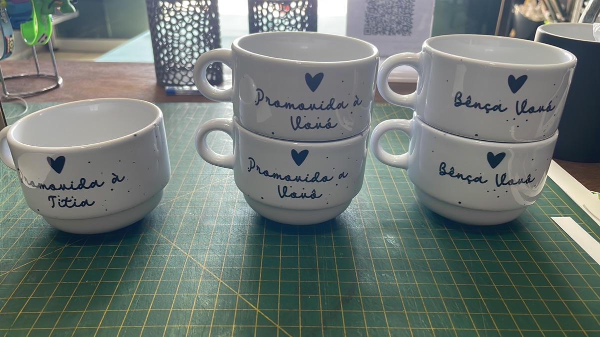 Xícaras personalizadas com frases para padrinhos