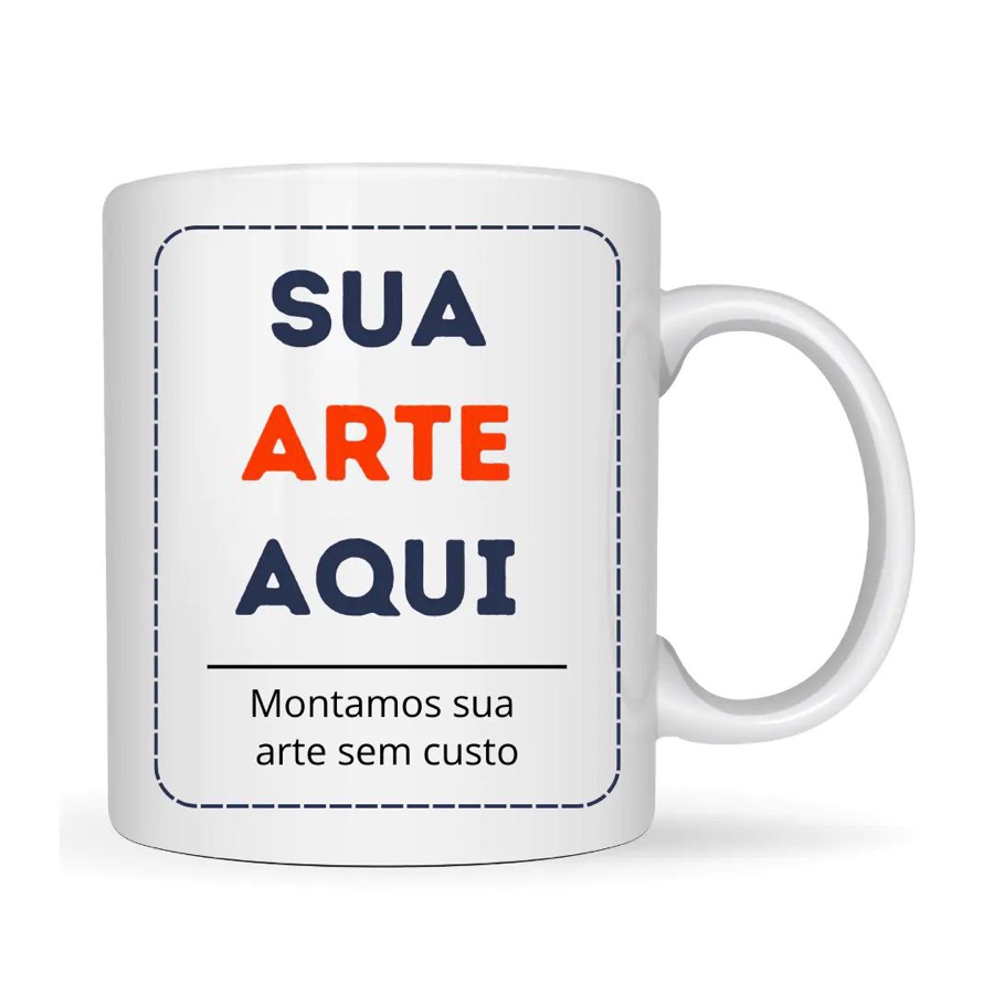 Caneca em Porcelana Branca 325ml