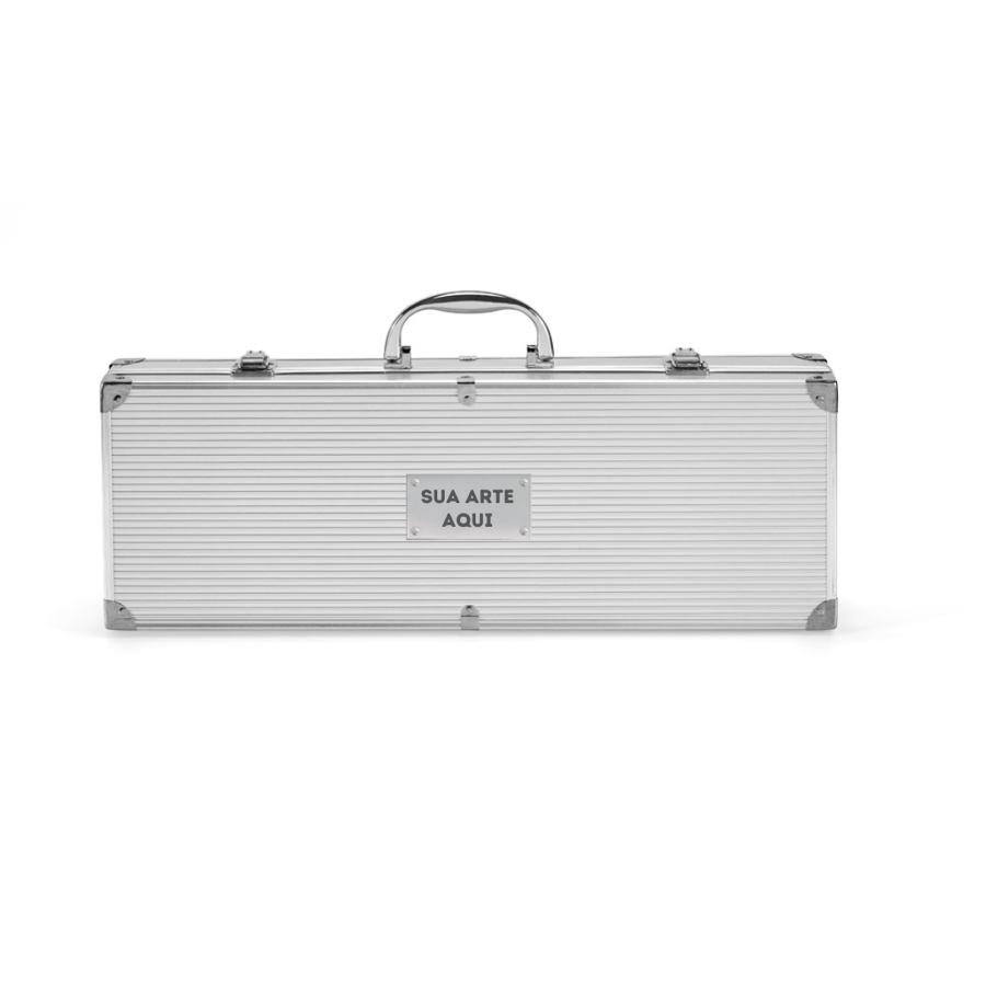 Kit Churrasco em Estojo de Alumínio Personalizado