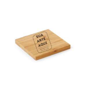 Kit 4 Porta-Copos em Bambu Personalizado