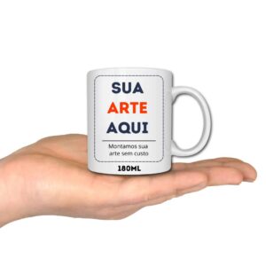 Caneca em Porcelana Branca 180ml