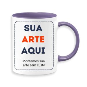Caneca com Interior Lilás e Alça Lilás 325ml