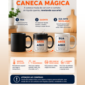 Caneca Mágica em Porcelana 325ml